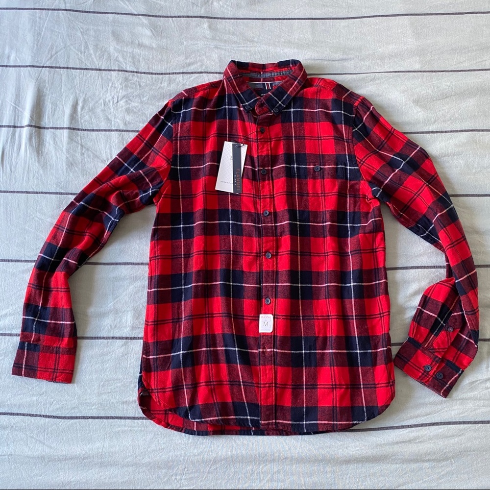 NWT Denim & Flower Plaid Flannel Shirt